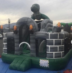 Castle with slide Jurassic Park  Green -#214