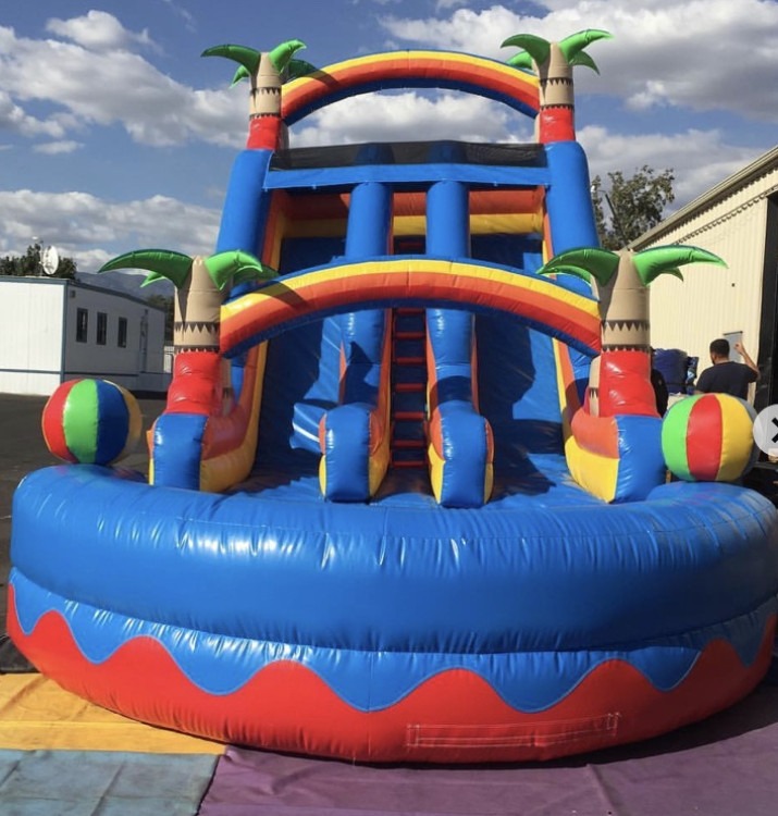 14' Double Lane Beachball Water Slide #420