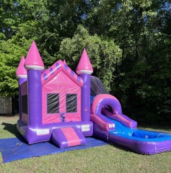 Front Facing Castle with Slide Pink Purple Dry - #202A