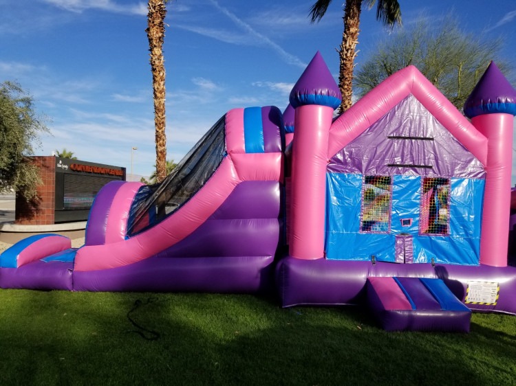 Castle w slide PINK PURPLE  #206A  (Obstacle)