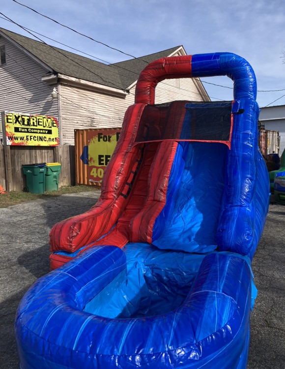 12 Ft Red/Blue Slide with Pool #425